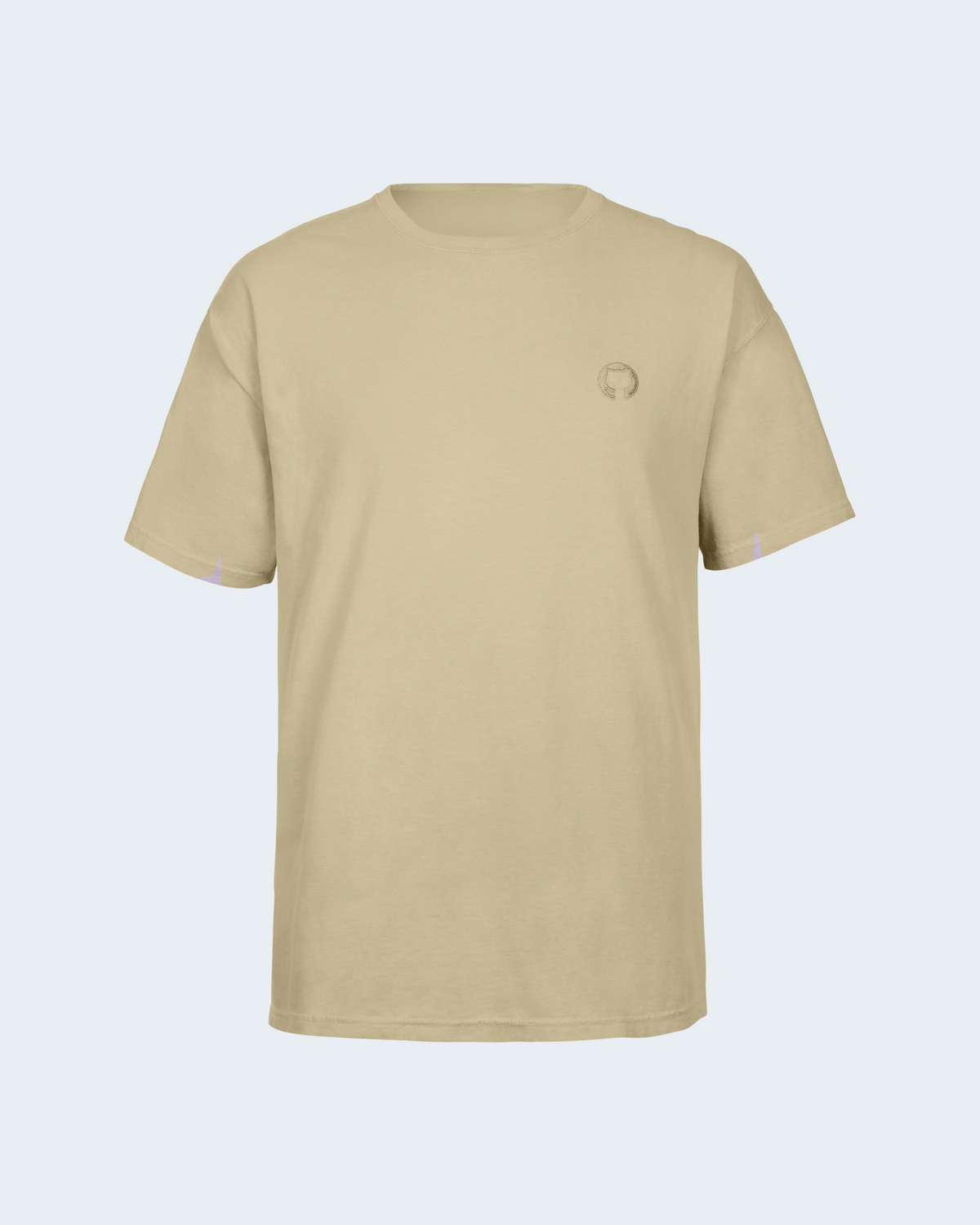 Botanical-dye shirt in Tan with tone-on-tone embroidered Invertocat logo on left chest.