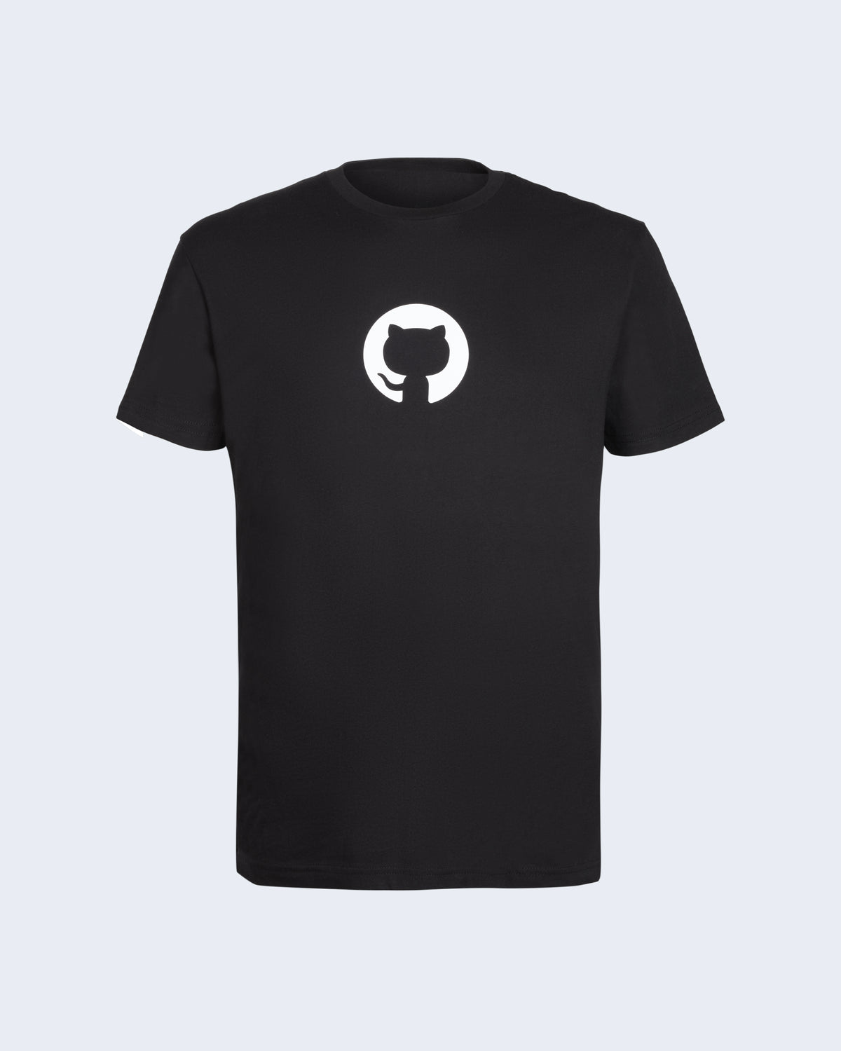 T-shirt in Black with white Invertocat logo at the chest.