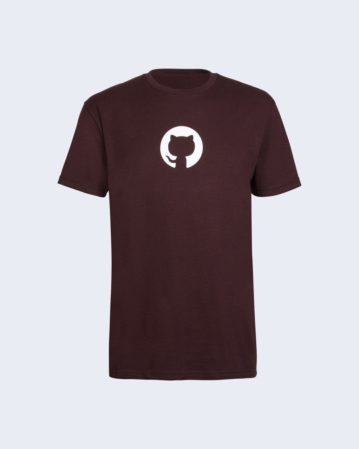 T-shirt in Maroon with white Invertocat logo at the chest.