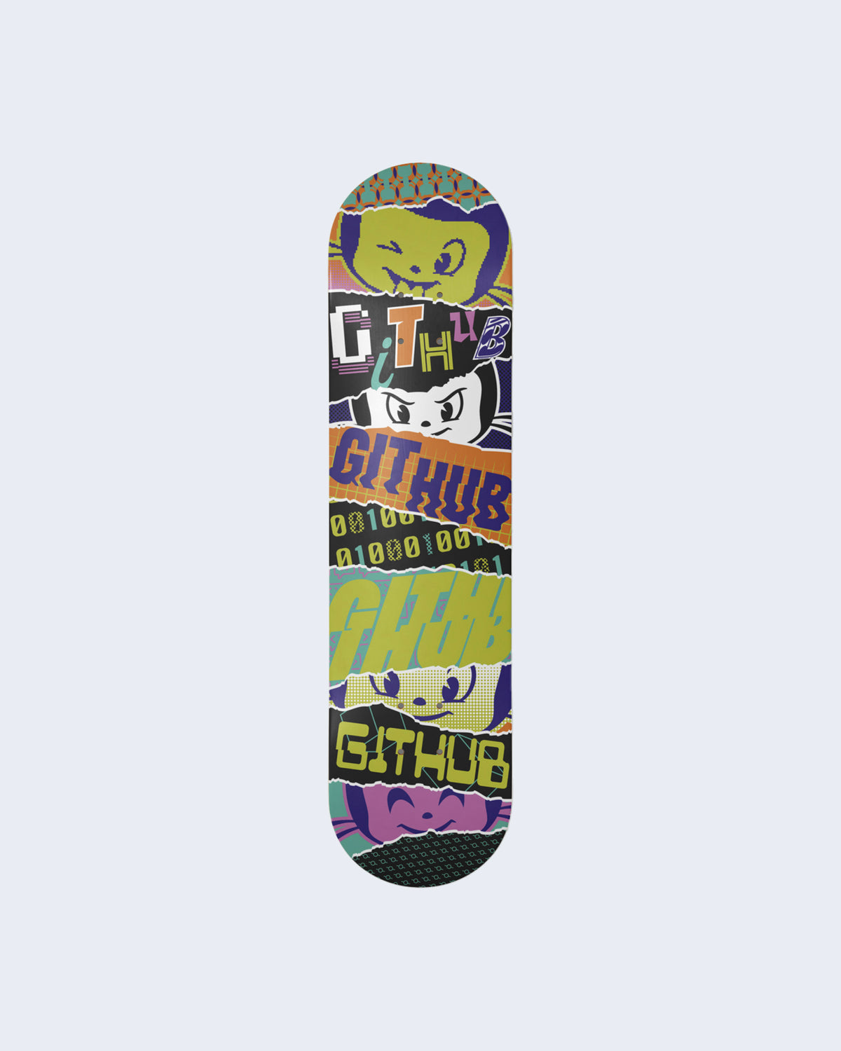maple wood laminated deck with customized GitHub graphic