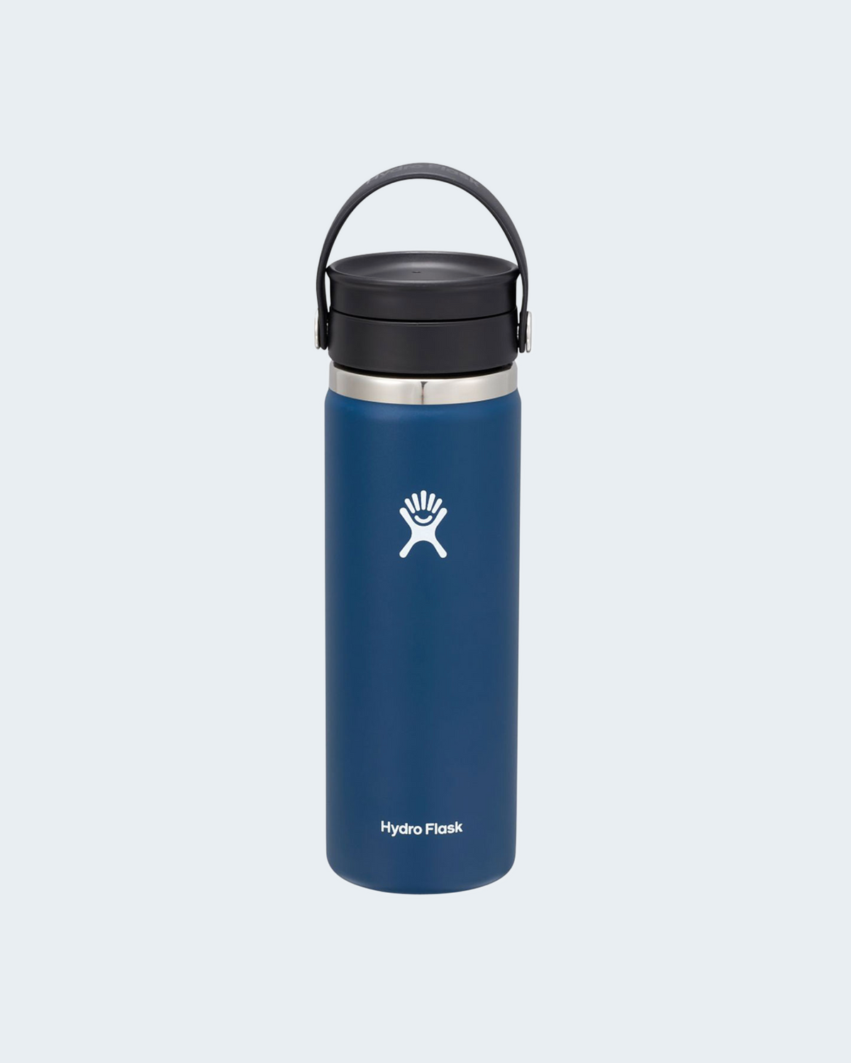 Back view of Hydroflask water bottle showing the Hydoflask logo at the center and 'Hydro Flask' text at the bottom.