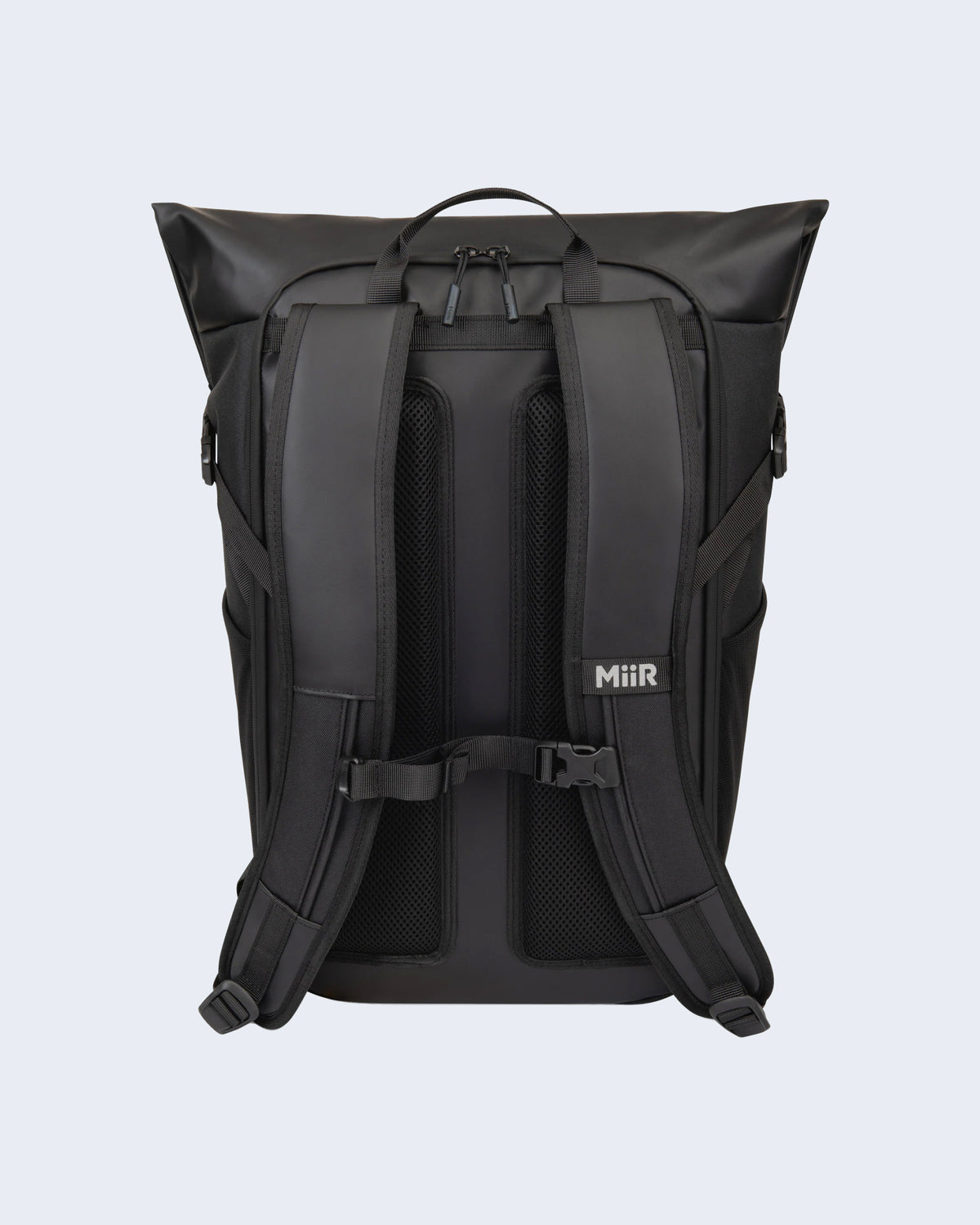 Back view of Miir Laptop Backpack in black