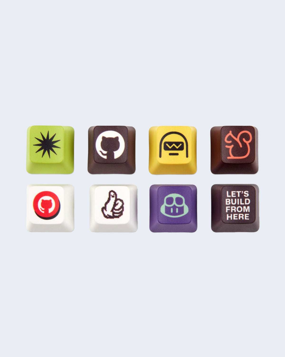8 Assorted unique GitHub icon Key Caps