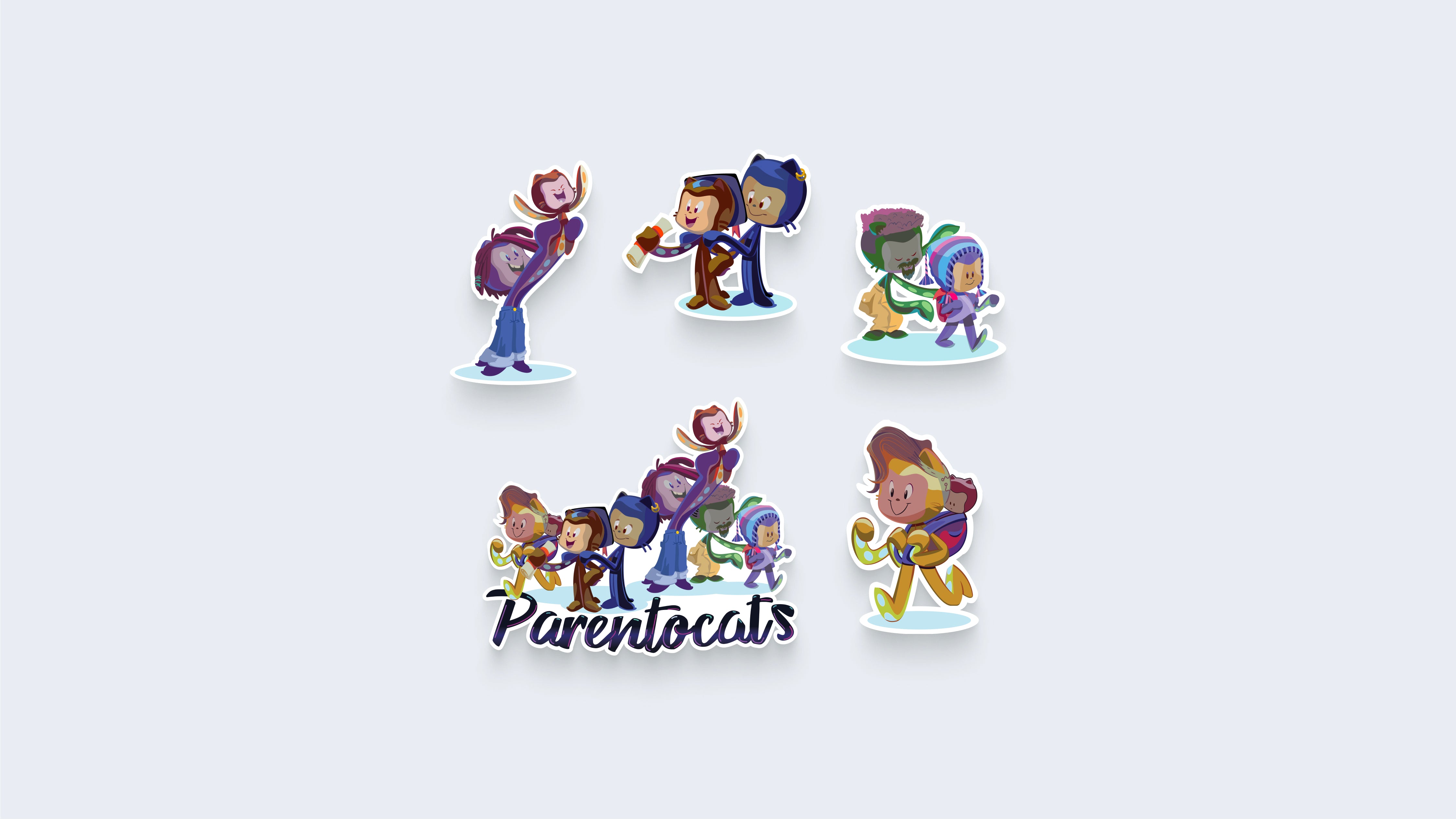 Parentocats Stickers - Pack of 5 – GitHub Shop