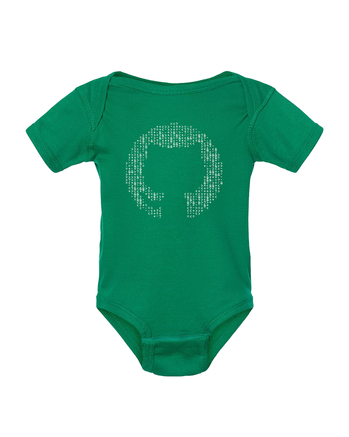 Green infant onesie with a white ASCII invertocat logo on the chest