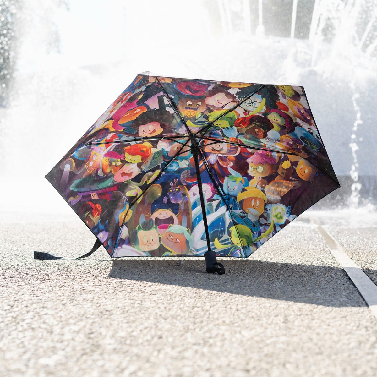 Photo of Mona Collage Pocket Umbrella outdoors