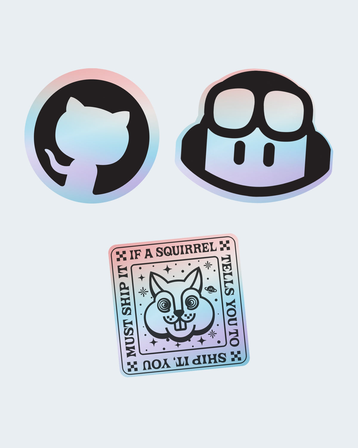 Holographic Stickers - Pack of 3