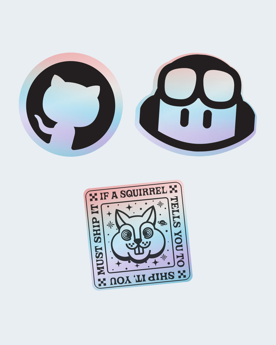Holographic Stickers - Pack of 3