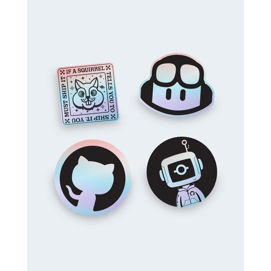 Holographic Stickers - Pack of 4
