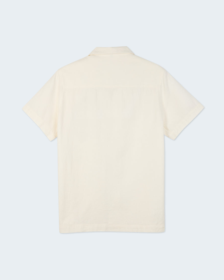 Hibiscus-tocat Linen Shirt back view