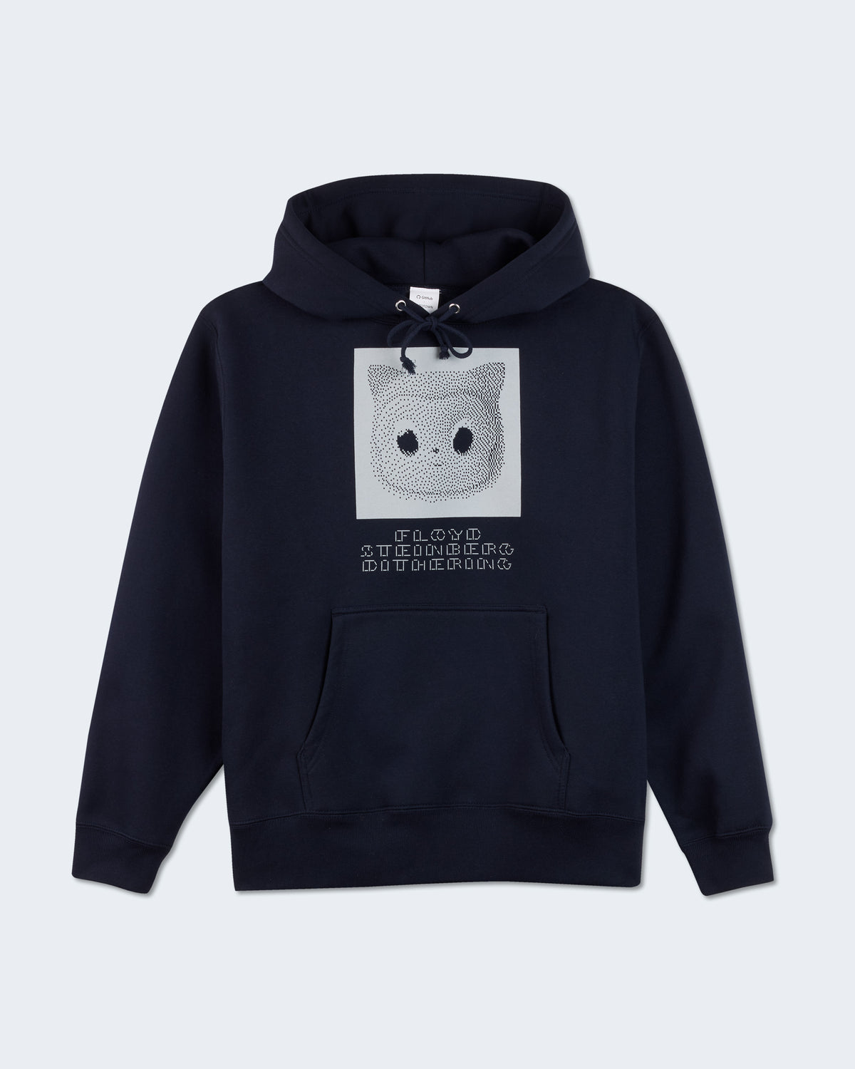 Black hoodie with a graphic design Mona in the center.