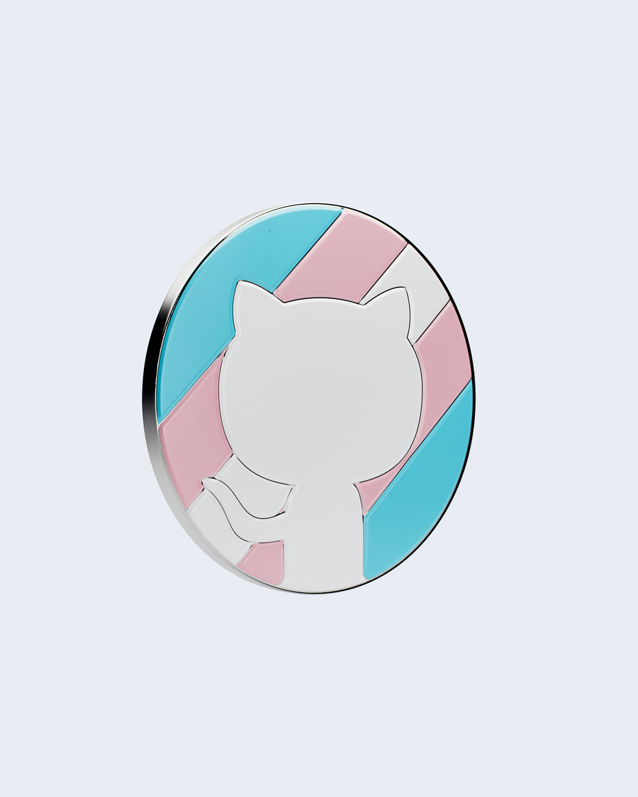 Photo of front of Trans Pride Pin