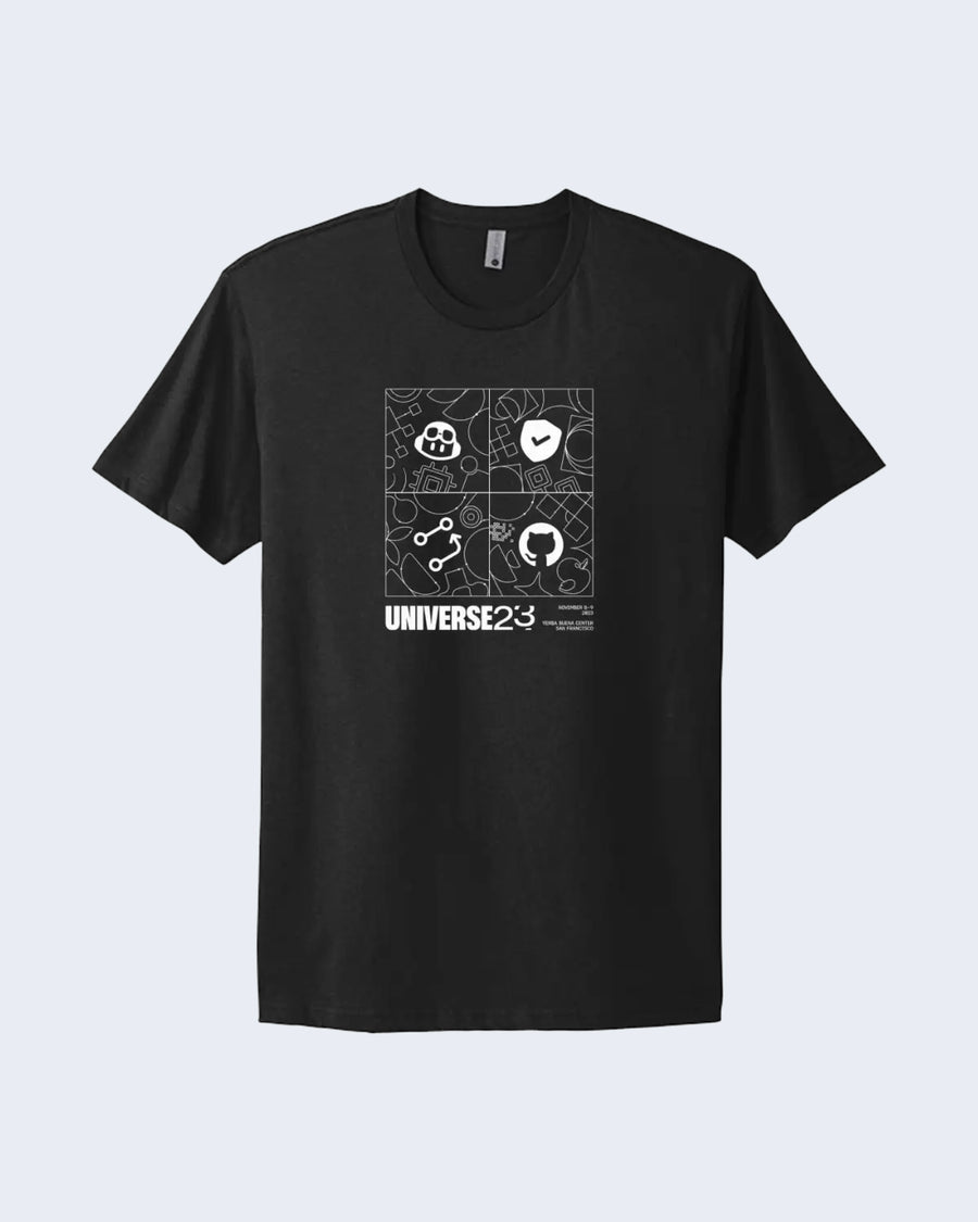 Front side of Universe 2023 shirt 