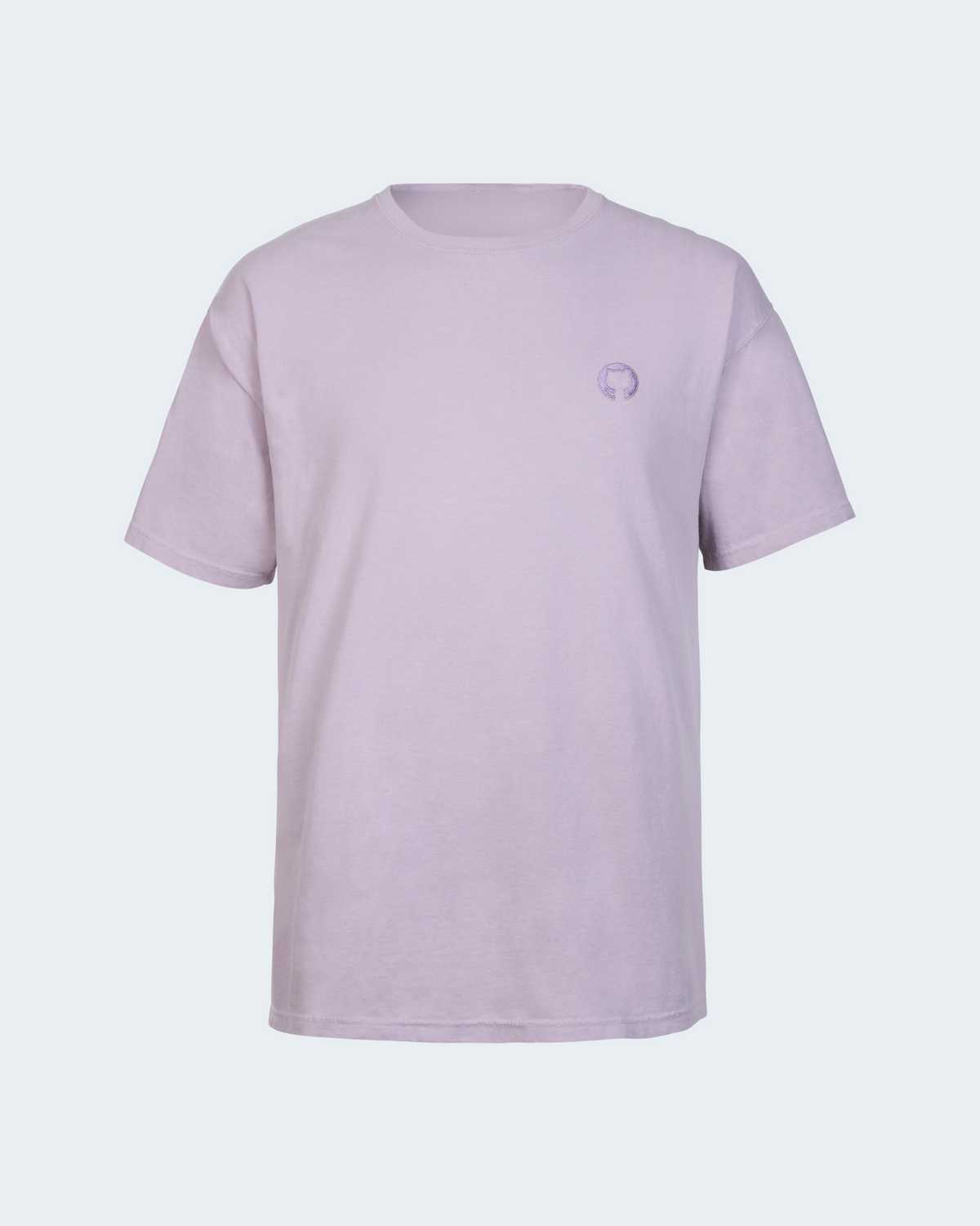 Front side of Botanical Dye Purple Shirt.