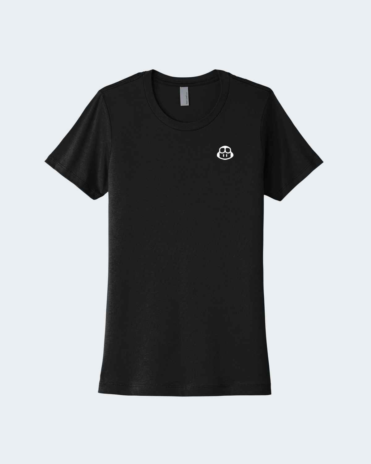 Front side of the Fitted Copilot Shirt in black, featuring the GitHub Copilot logo