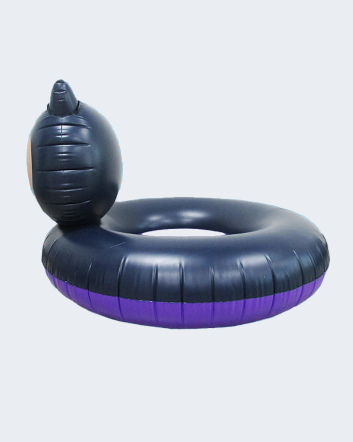 Side view of Inflatable Mona character pool float for beverages.
