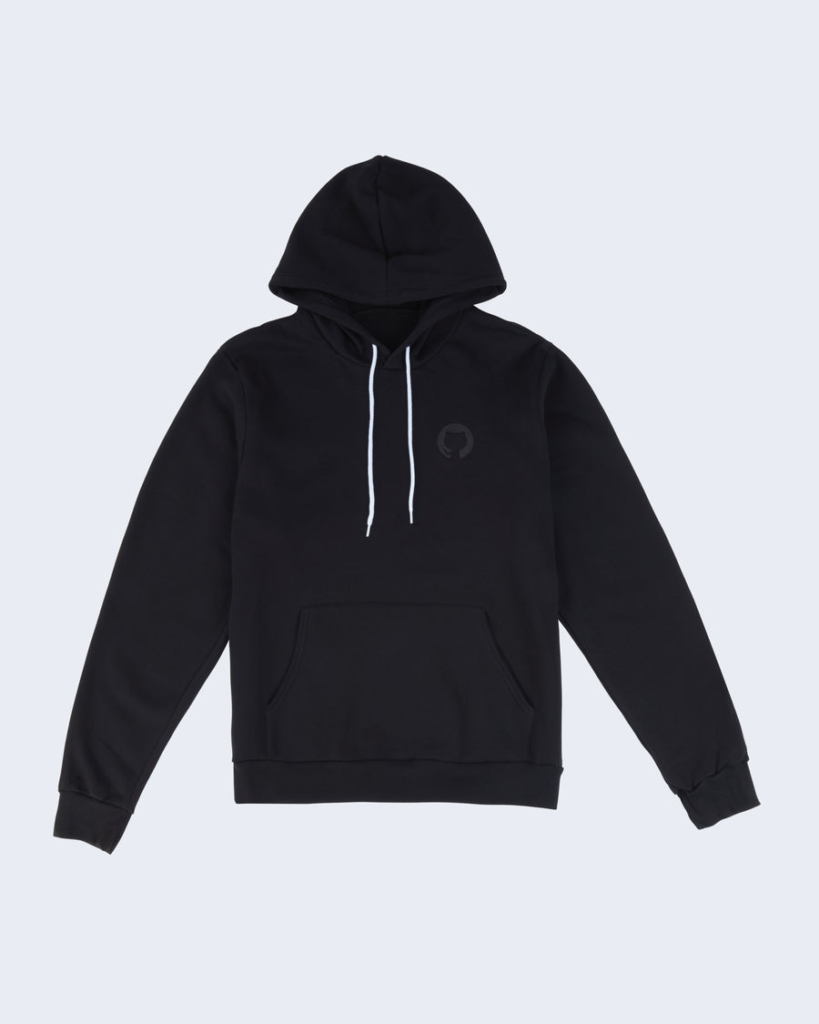 Front photo of Invertocat Pullover Hoodie in black #color:black