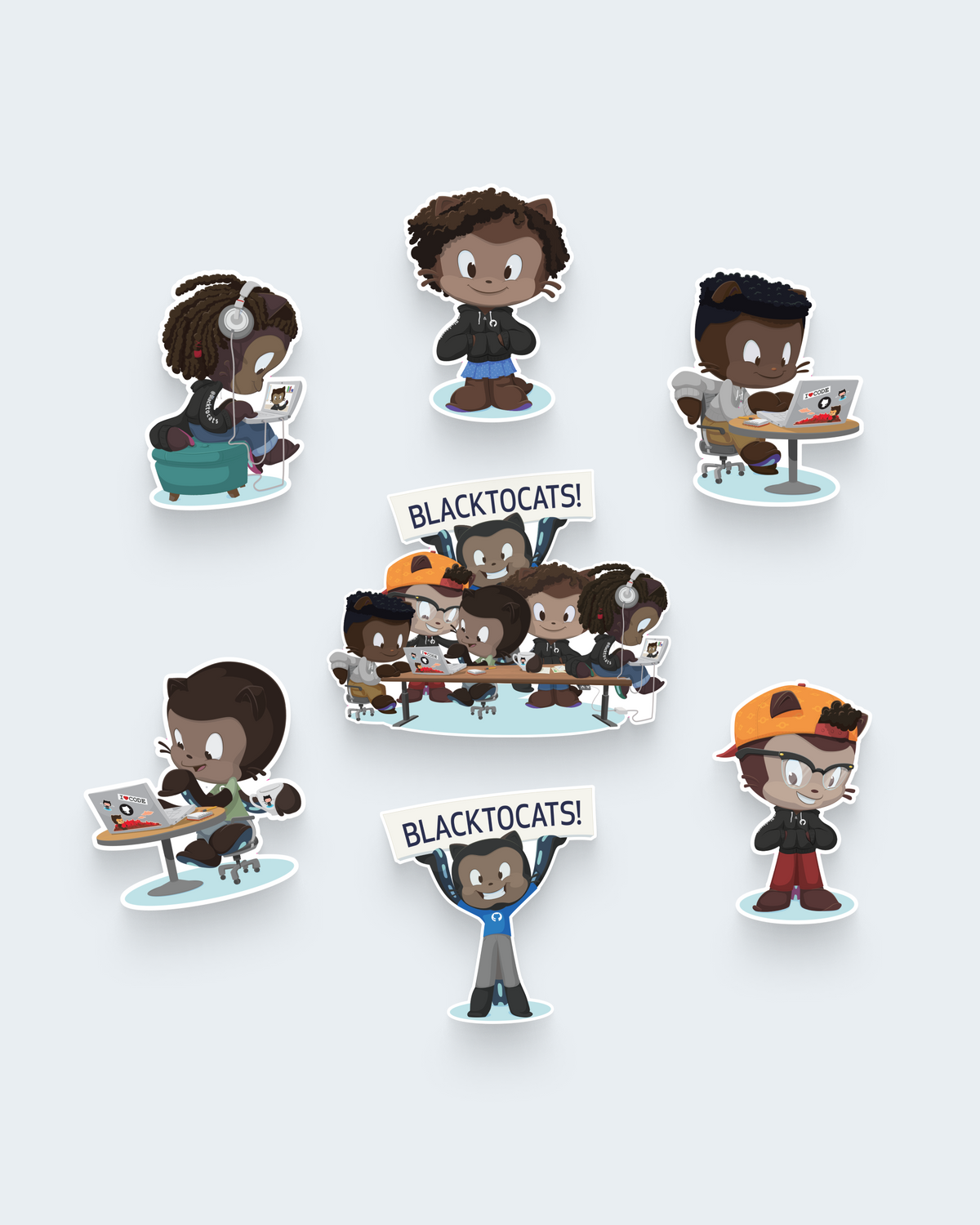 Visual of Blacktocat stickers